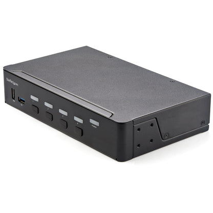 StarTech.com 4-ports HDMI KVM-switch - En skärm 4K 60 Hz Ultra HD HDR - Desktop HDMI 2.0 KVM-switch med 2 portar USB 3.0-hubb (5 Gbit/s) och 4x USB 2.0 HID, ljud - Snabbtangenter för omkoppling - TAA