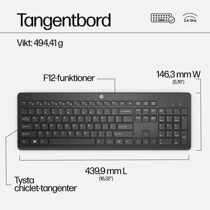 HP 230 trådlös mus och tangentbord kombinerat