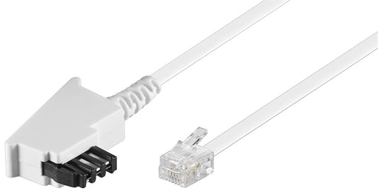 Goobay 68539 telefonkablar 3 m Vit