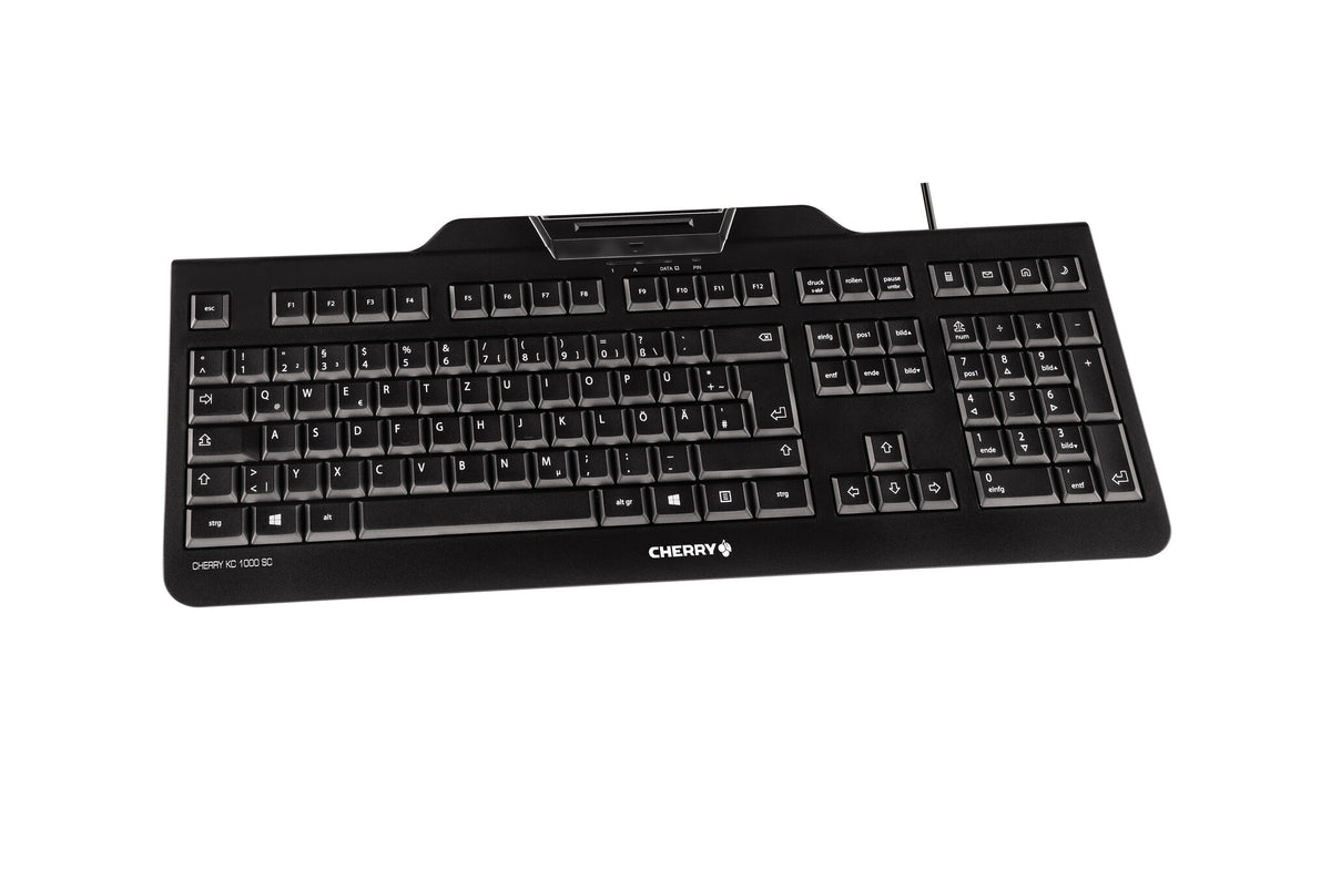 CHERRY KC 1000 SC tangentbord Universal USB QWERTY Engelska (Storbritannien) Svart