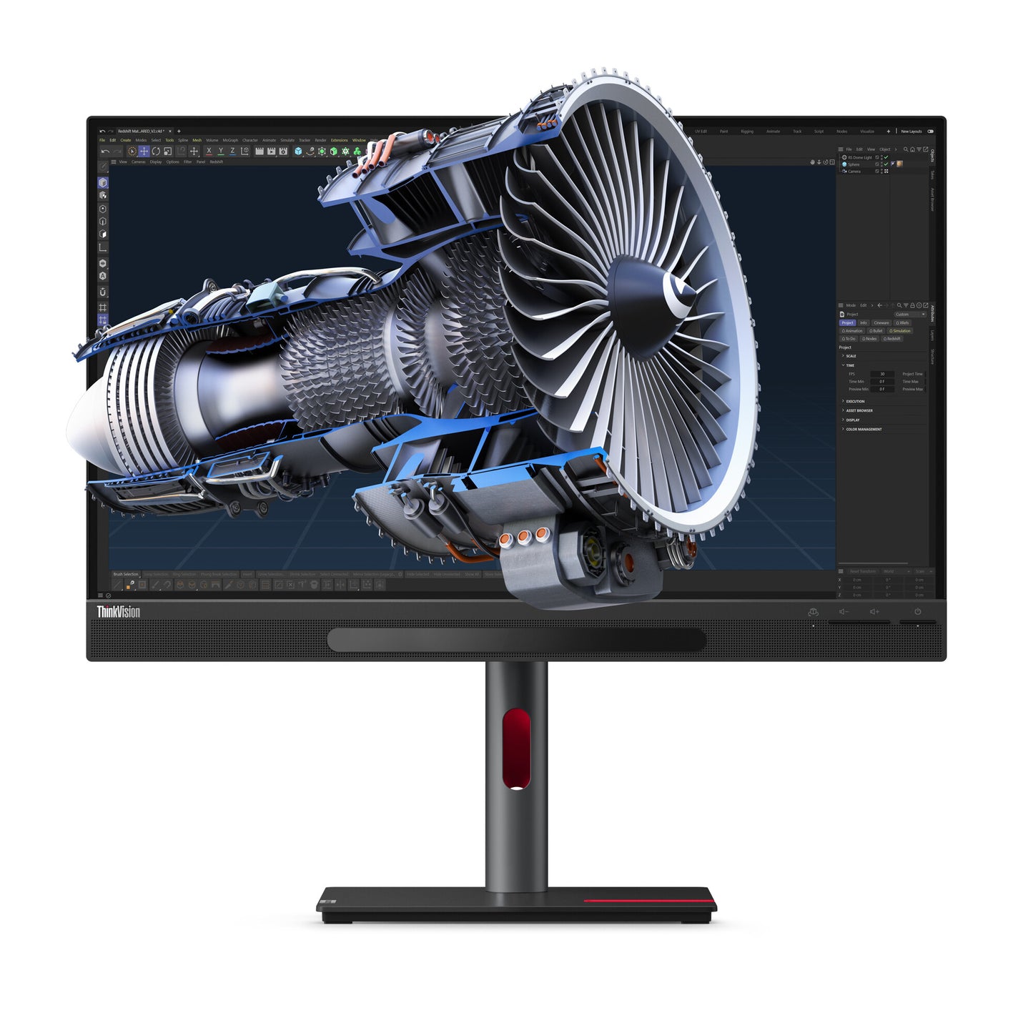 Lenovo ThinkVision 27 3D LED display 68,6 cm (27") 3840 x 2160 pixlar 4K Ultra HD Svart