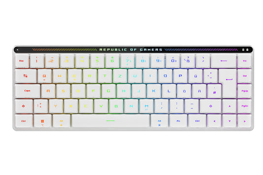 ASUS ROG Falchion RX Low Profile tangentbord Spela USB + RF Wireless + Bluetooth Vit