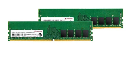 Transcend JetRam JM3200HLB-16GK RAM-minnen 16 GB 1 x 8 GB DDR4