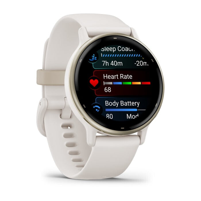 Garmin Vivoactive 5 3,05 cm (1.2") AMOLED 42 mm Digital 390 x 390 pixlar Pekskärm Vit Wi-Fi GPS
