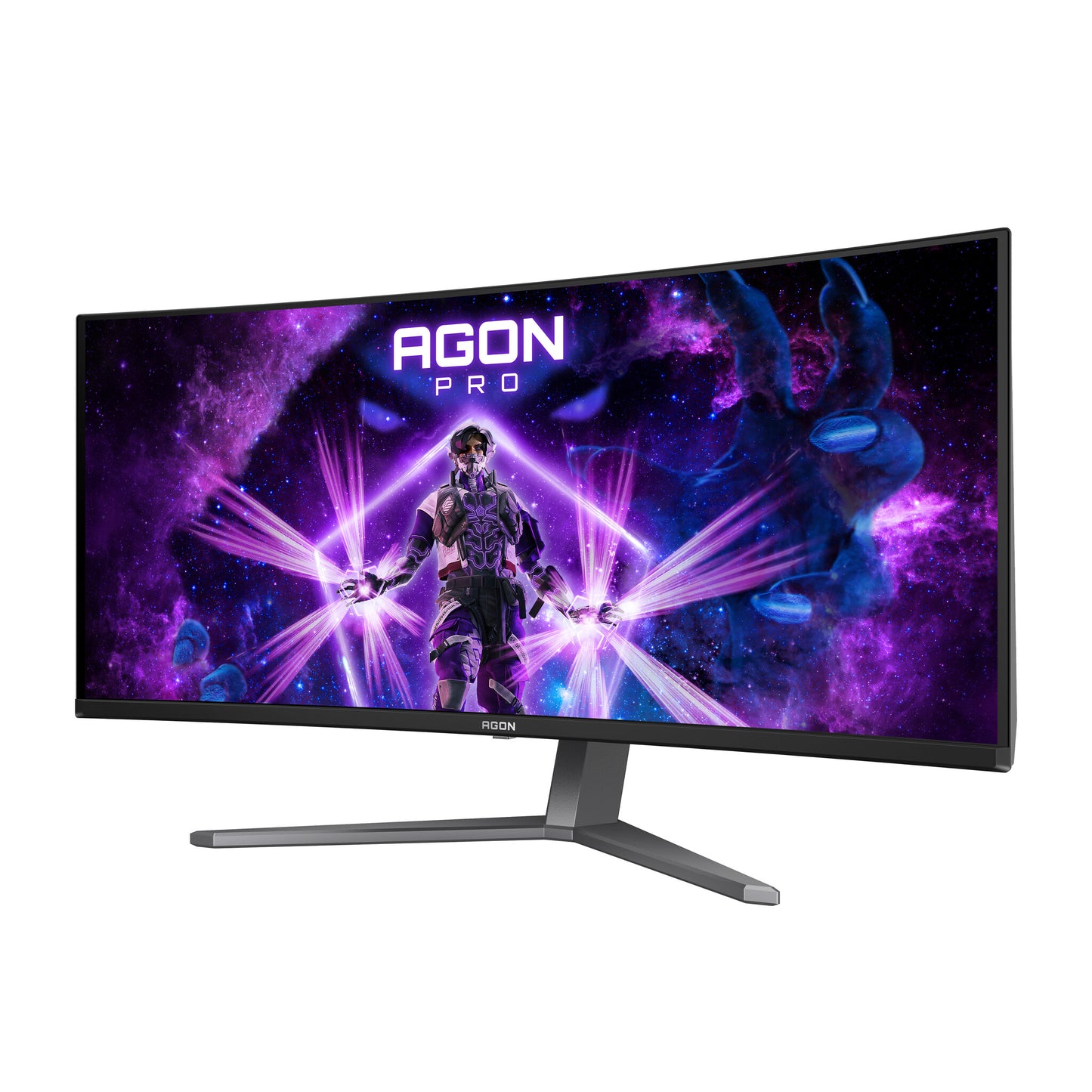 AOC AGON PRO AG346UCD platta pc-skärmar 86,4 cm (34") 3440 x 1440 pixlar Wide Quad HD QD-OLED Svart, Grå