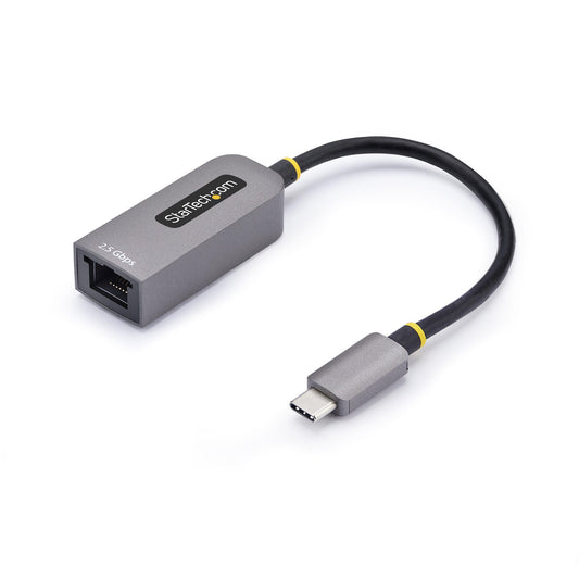 StarTech.com 2,5 GbE USB-C till Ethernet-adapter, NBASE-T NIC, USB 3.0 Type-C 2,5/1G-nätverk med flera hastigheter, Thunderbolt-kompatibel, Windows och Mac