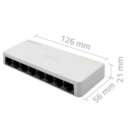 Qoltec 52246 nätverksswitchar Ohanterad Vit