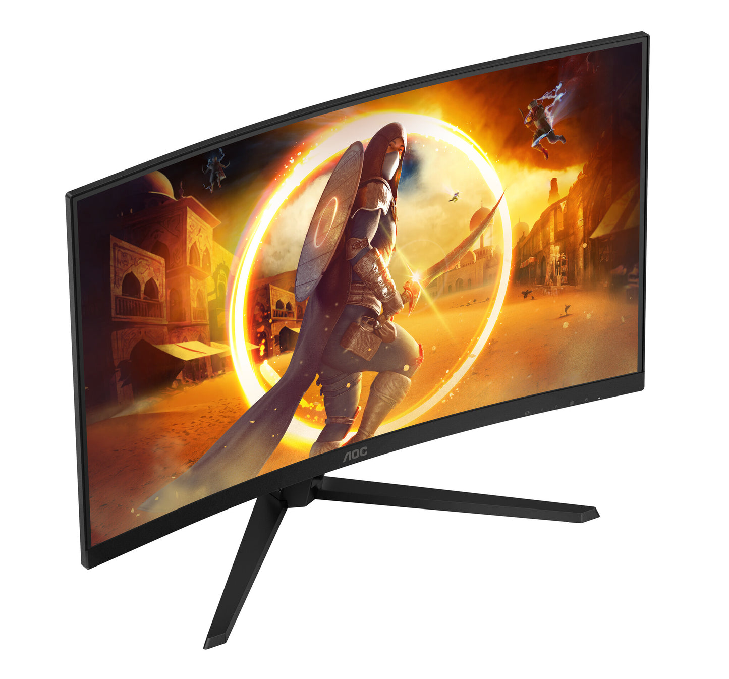 AOC G4 CQ32G4VE platta pc-skärmar 80 cm (31.5") 2560 x 1440 pixlar Quad HD LCD Svart, Grå