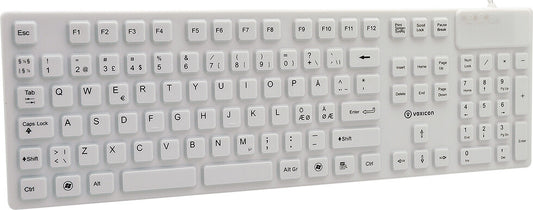 Voxicon DK-S60W-W tangentbord Industriell USB QWERTY Nordic Vit