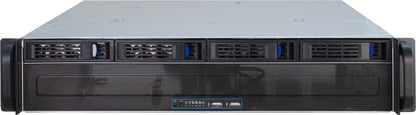 Inter-Tech 2U-2404L Ställning Svart, Silver