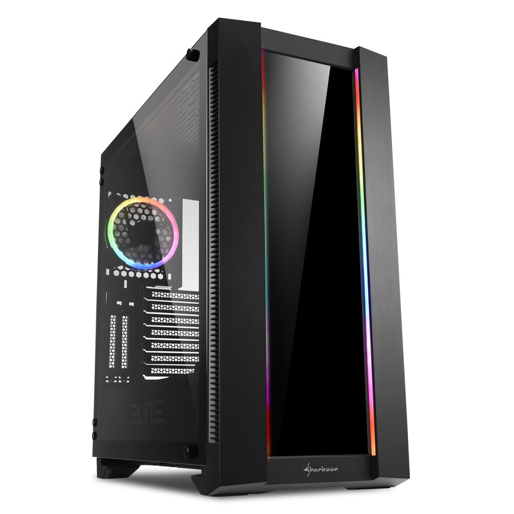 Sharkoon ELITE SHARK CA200G Midi Tower Svart