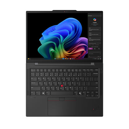 Lenovo ThinkPad T14s Gen 6 (Snapdragon) Copilot+ PC Qualcomm Snapdragon X1E-78-100 Bärbar dator 35,6 cm (14") WUXGA 32 GB LPDDR5x-SDRAM 1 TB SSD Wi-Fi 7 (802.11be) Windows 11 Pro Nordic Svart