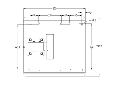 Multibrackets 2647 tv-fäste 175,3 cm (69") Svart