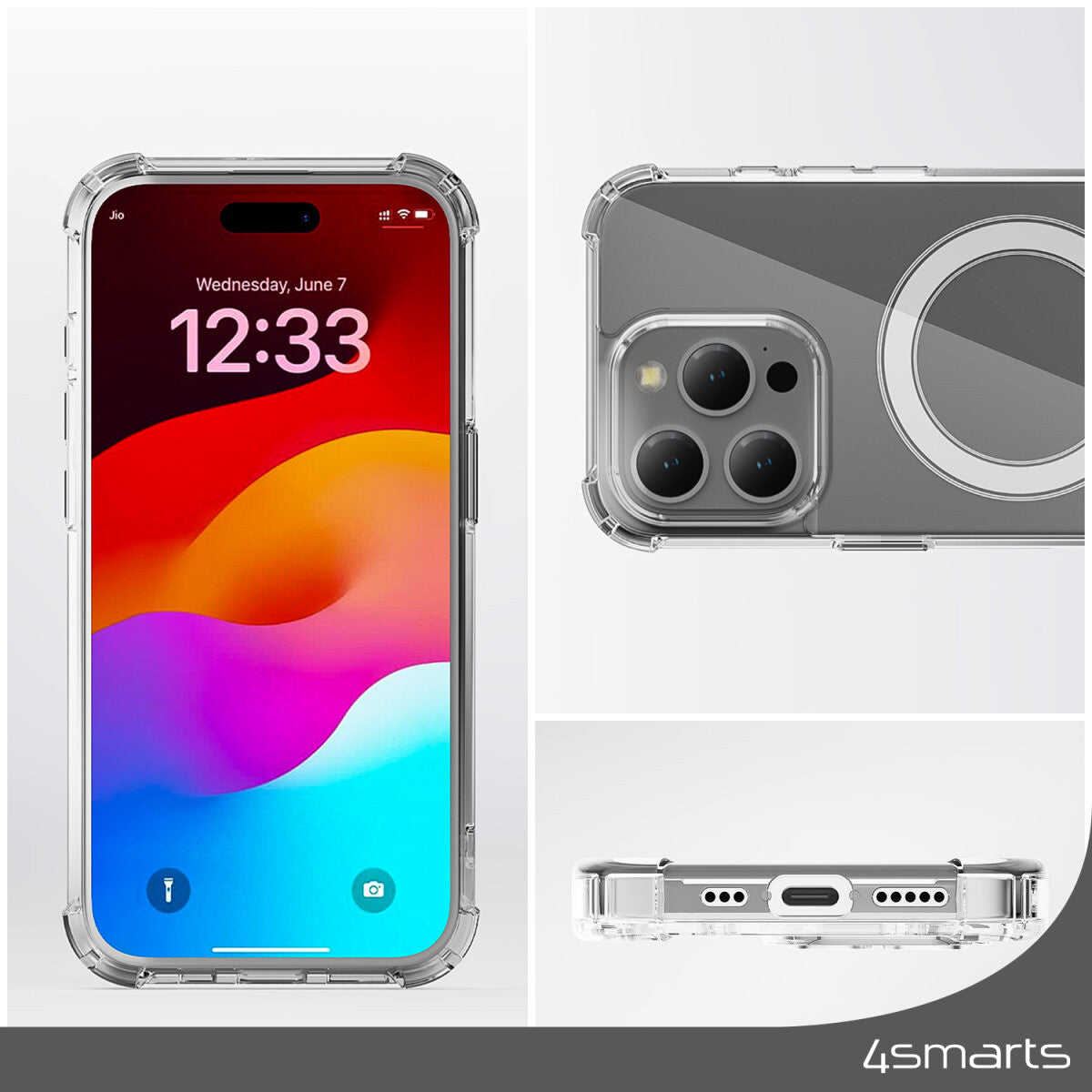 4smarts Ibiza mobiltelefonfodral 17 cm (6.7") Hårt fodral Transparent