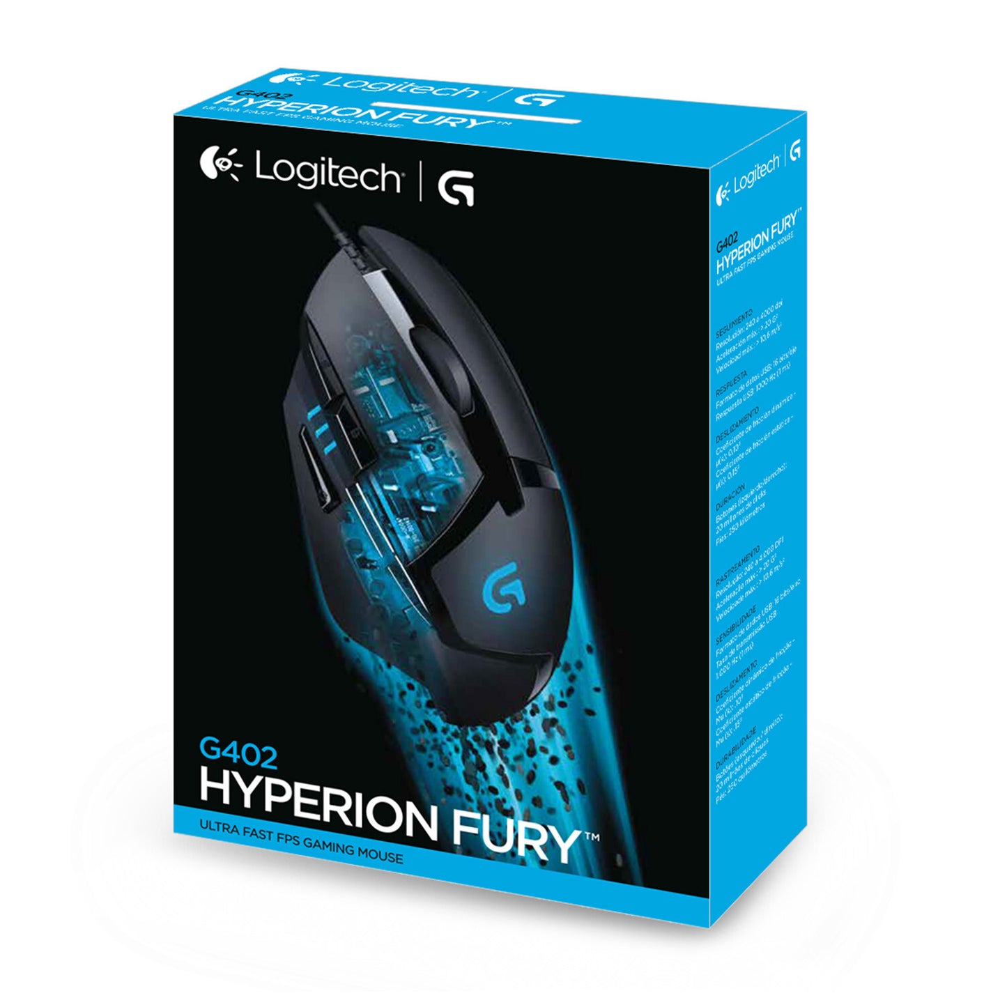 Logitech G G402 Hyperion Fury datormöss Spela högerhand USB Type-A 4000 DPI