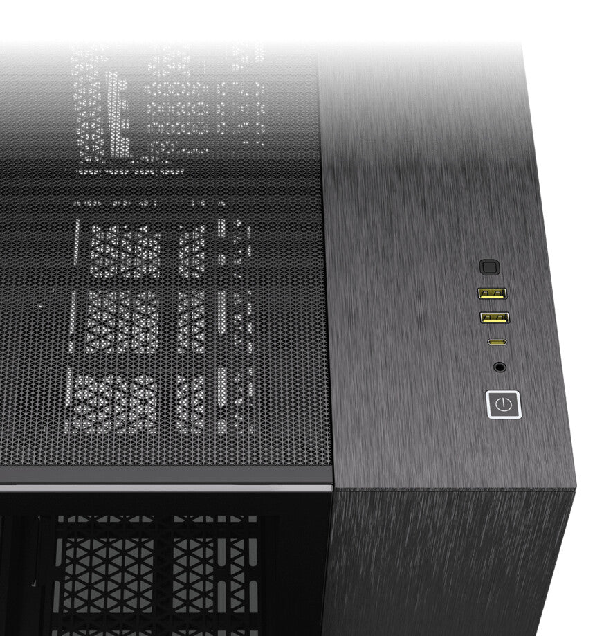 Corsair CC-9011287-WW datorväskor Midi Tower Gjuten aluminium, Svart