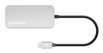 Manhattan 130615 dockningsstationer för bärbara datorer Kabel USB 3.2 Gen 1 (3.1 Gen 1) Type-C Gjuten aluminium