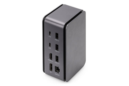 Digitus DA-70897 dockningsstationer för bärbara datorer Kabel USB 3.2 Gen 1 (3.1 Gen 1) Type-C Svart, Grå