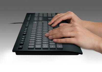 Logitech K280E Pro f/ Business tangentbord Kontor USB QWERTY Amerikanskt internationellt Svart