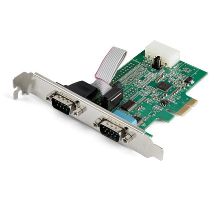 StarTech.com PCI Express RS232 seriell kortadapter med 2 portar - 16950 UART StarTech.com 2-portars PCI Express RS232-seriellt adapterkort - PCIe RS232-seriellt värdstyrenhetskort - PCIe till Dual Serial DB9-kort - 16950 UART - expansionskort - Windows &