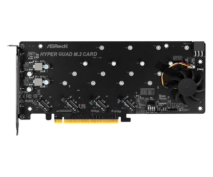 Asrock Hyper Quad M.2 nätverkskort/adapters Intern