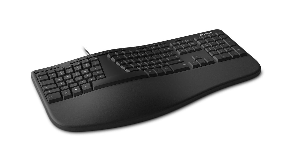 Microsoft Ergonomic tangentbord Universal USB AZERTY Belgiskt Svart