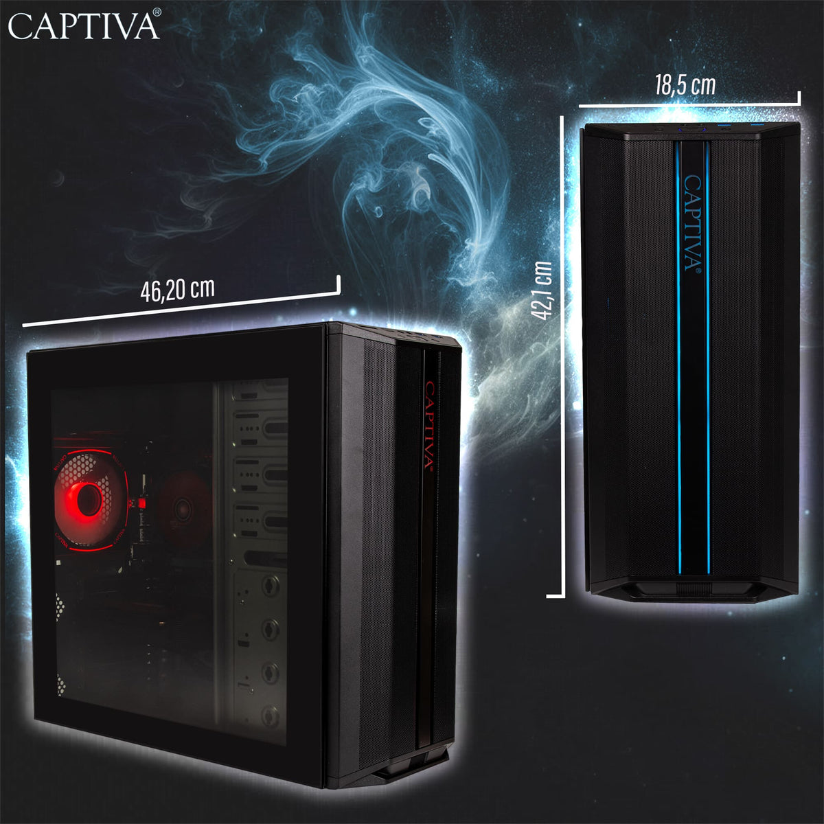 CAPTIVA 92769 persondatorer/arbetsstationer AMD Ryzen™ 7 5700X 32 GB DDR4-SDRAM 1 TB SSD NVIDIA GeForce RTX 5060 Ti Windows 11 Home PC Svart