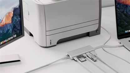 Goobay 76788 dockningsstationer för bärbara datorer USB Type-C Silver