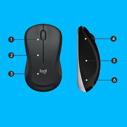 Logitech 920-008685 tangentbord Mus inkluderad Universal RF Trådlös QWERTY Amerikanskt internationellt Svart, Vit