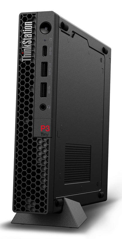 Lenovo ThinkStation P3 Tiny Intel® Core™ i5 i5-14600 32 GB DDR5-SDRAM 1 TB SSD NVIDIA RTX A400 Windows 11 Pro Mini PC Arbetsstation Svart