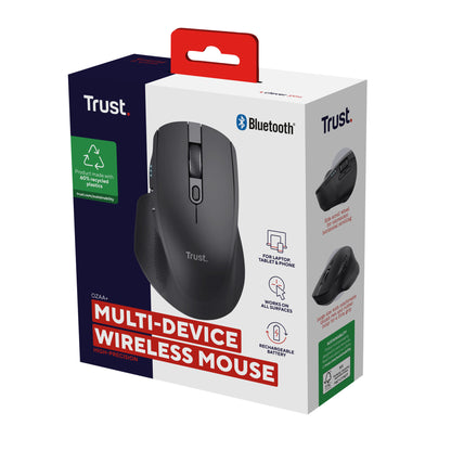 Trust Ozaa+ datormöss Kontor högerhand Trådlös RF + Bluetooth Optisk 3200 DPI
