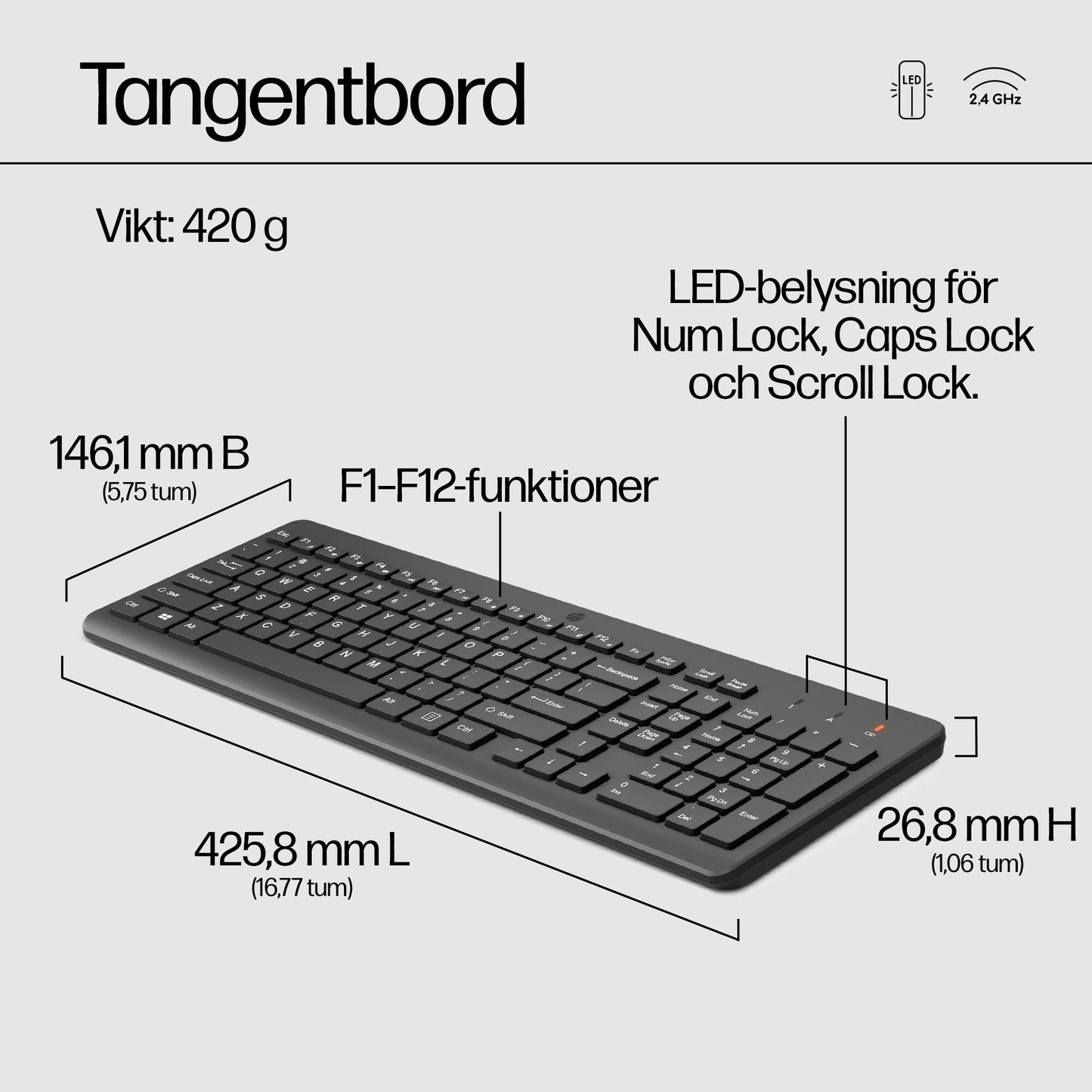 HP 330 trådlös mus och tangentbord kombinerat