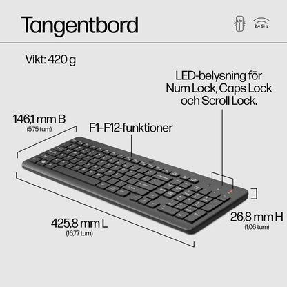 HP 330 trådlös mus och tangentbord kombinerat