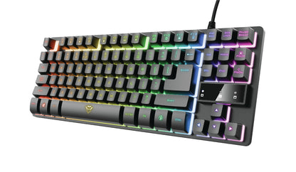 Trust GXT 794 tangentbord Mus inkluderad Spela USB QWERTZ tyska Svart
