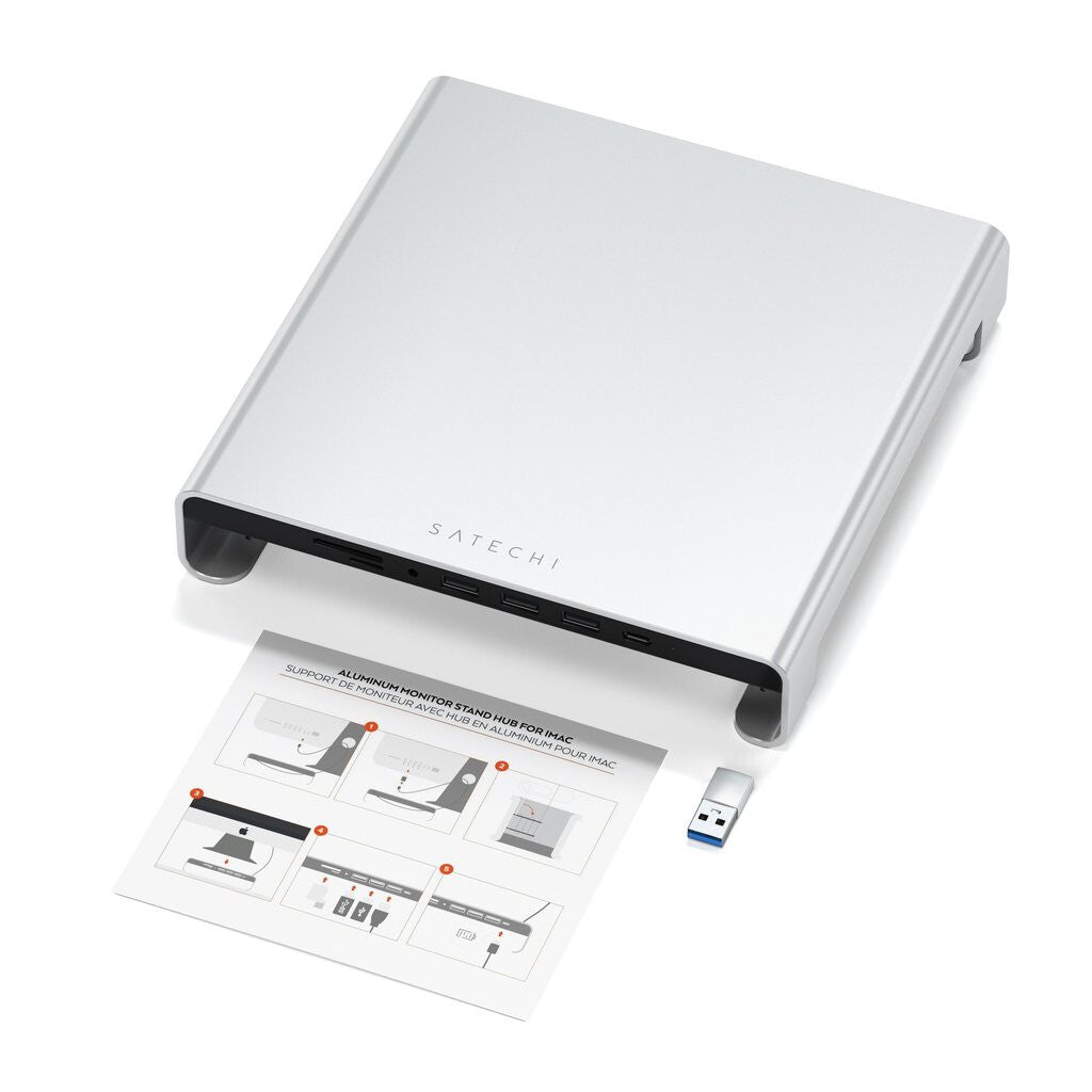 Satechi ST-AMSHS dockningsstationer för bärbara datorer USB 3.2 Gen 1 (3.1 Gen 1) Type-C Silver