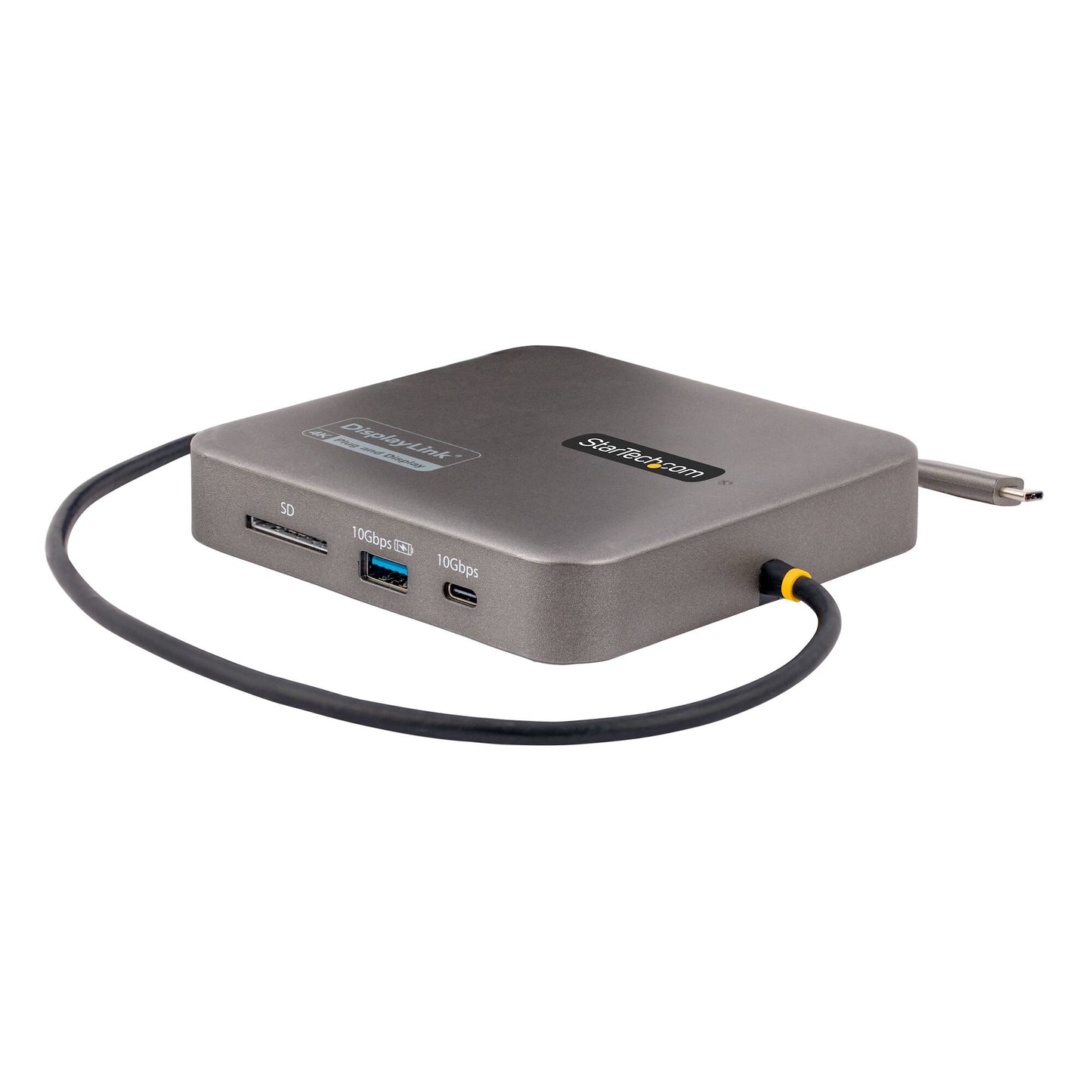 StarTech.com USB C-dockningsstation, dubbel 4K 60 Hz HDMI kompatibel med Macbook Pro (M1/M2/M3/M4) och Windows, USB-A/USB-C 10 Gbps hubb, 100 W strömförsörjning, GbE, SD, 56 cm kabel