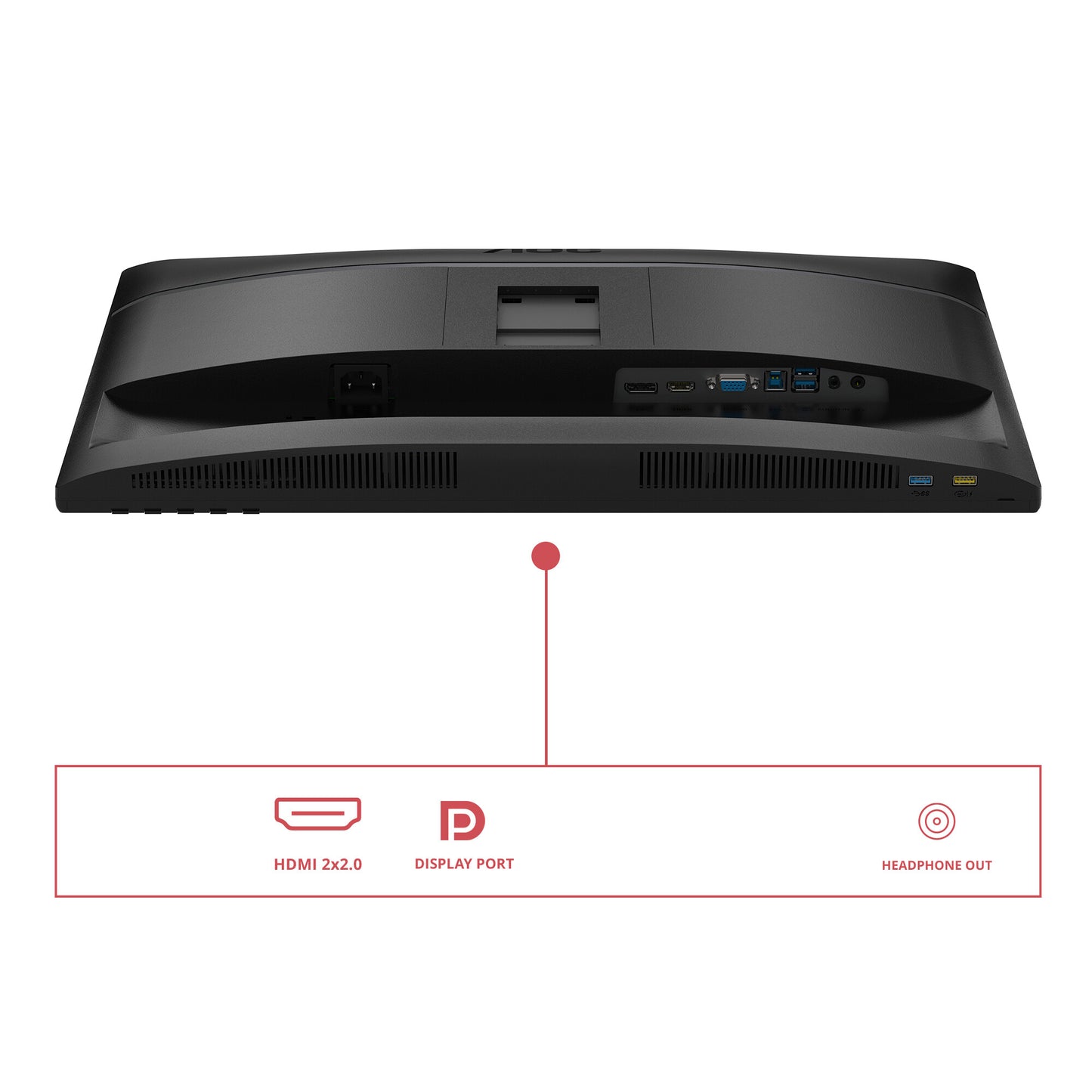 AOC U34E2M platta pc-skärmar 86,4 cm (34") 3440 x 1440 pixlar Wide Quad HD Svart