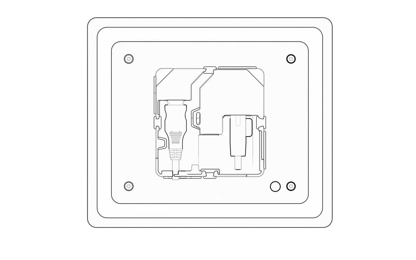 Humly HUM1002 skärm för mötesrum 20,3 cm (8") 1024 x 768 pixlar LCD 802.11a, 802.11b, 802.11g, Wi-Fi 4 (802.11n) Svart Akrylnitrilbutadienstyren (ABS) Bluetooth