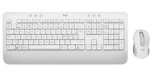 Logitech 920-011038 tangentbord Mus inkluderad Kontor Bluetooth QWERTY Nordic Vit