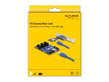 DeLOCK 41442 nätverkskort/adapters Intern PCIe, SATA, USB 3.2 Gen 1 (3.1 Gen 1)