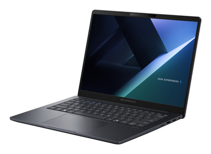 ASUS ExpertBook B3 B3405CCA-LY0066X Intel Core Ultra 5 125H Bärbar dator 35,6 cm (14") WUXGA 16 GB DDR5-SDRAM 512 GB SSD Wi-Fi 6E (802.11ax) Windows 11 Pro tyska Svart, Grå