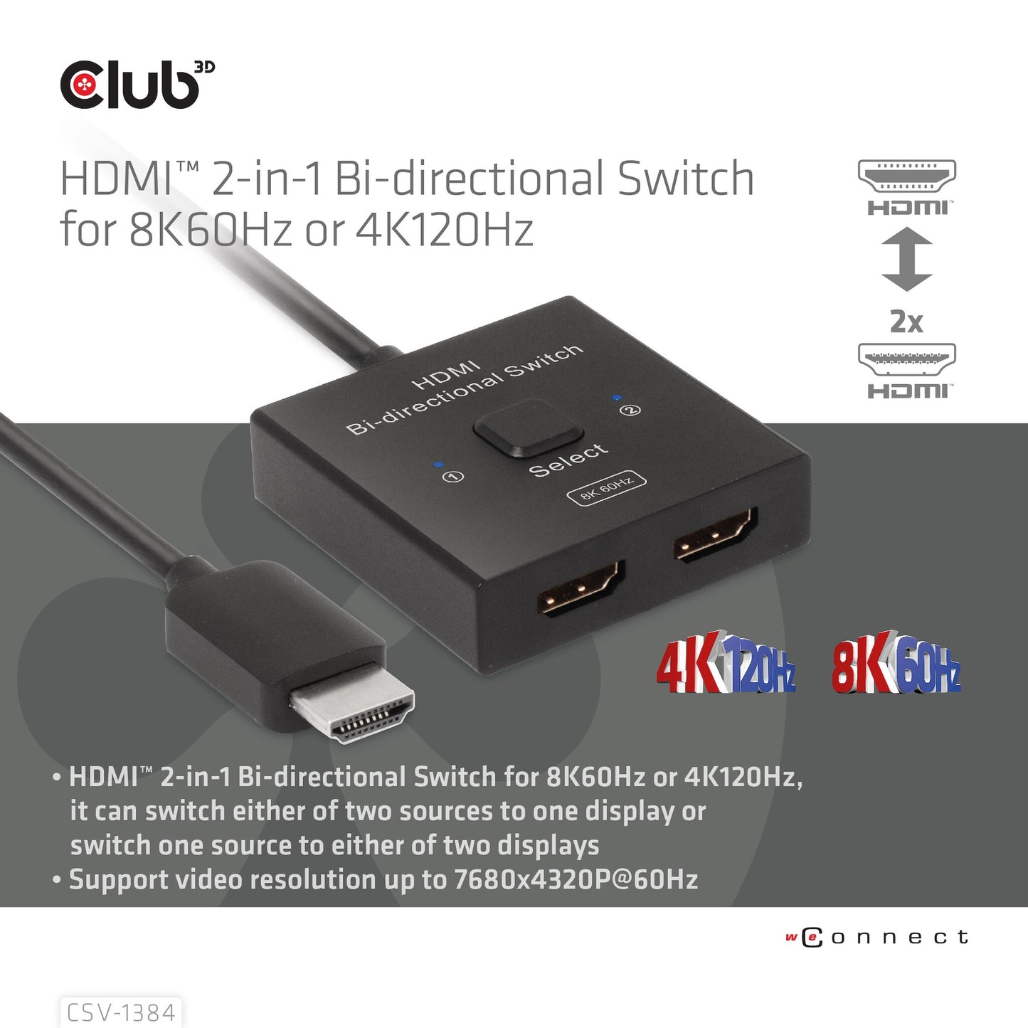 CLUB3D CSV-1384 KVM-switchar