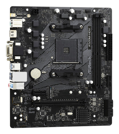 Asrock A520M-HDV Uttag AM4 micro ATX