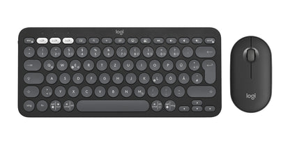 Logitech 920-012203 tangentbord Mus inkluderad Universal Trådlös RF + Bluetooth QWERTZ tyska grafit