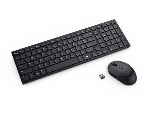 DELL Pro kompakt och tyst tangentbord och mus – KM555 - Ukrainskt (QWERTY)