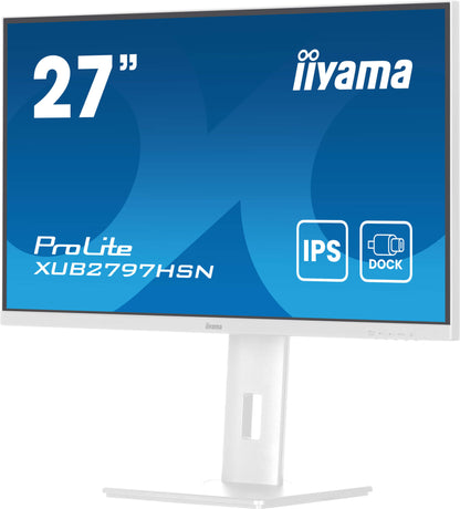 iiyama ProLite XUB2797HSN-W2 platta pc-skärmar 68,6 cm (27") 1920 x 1080 pixlar Full HD LED Vit