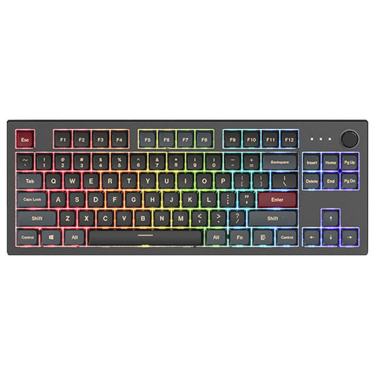 Montech MKey TKL tangentbord Spela USB Burgundisk, Mörkgrå