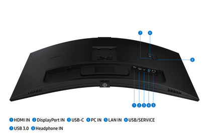 Samsung S65VC platta pc-skärmar 86,4 cm (34") 3440 x 1440 pixlar UltraWide Quad HD LCD Svart