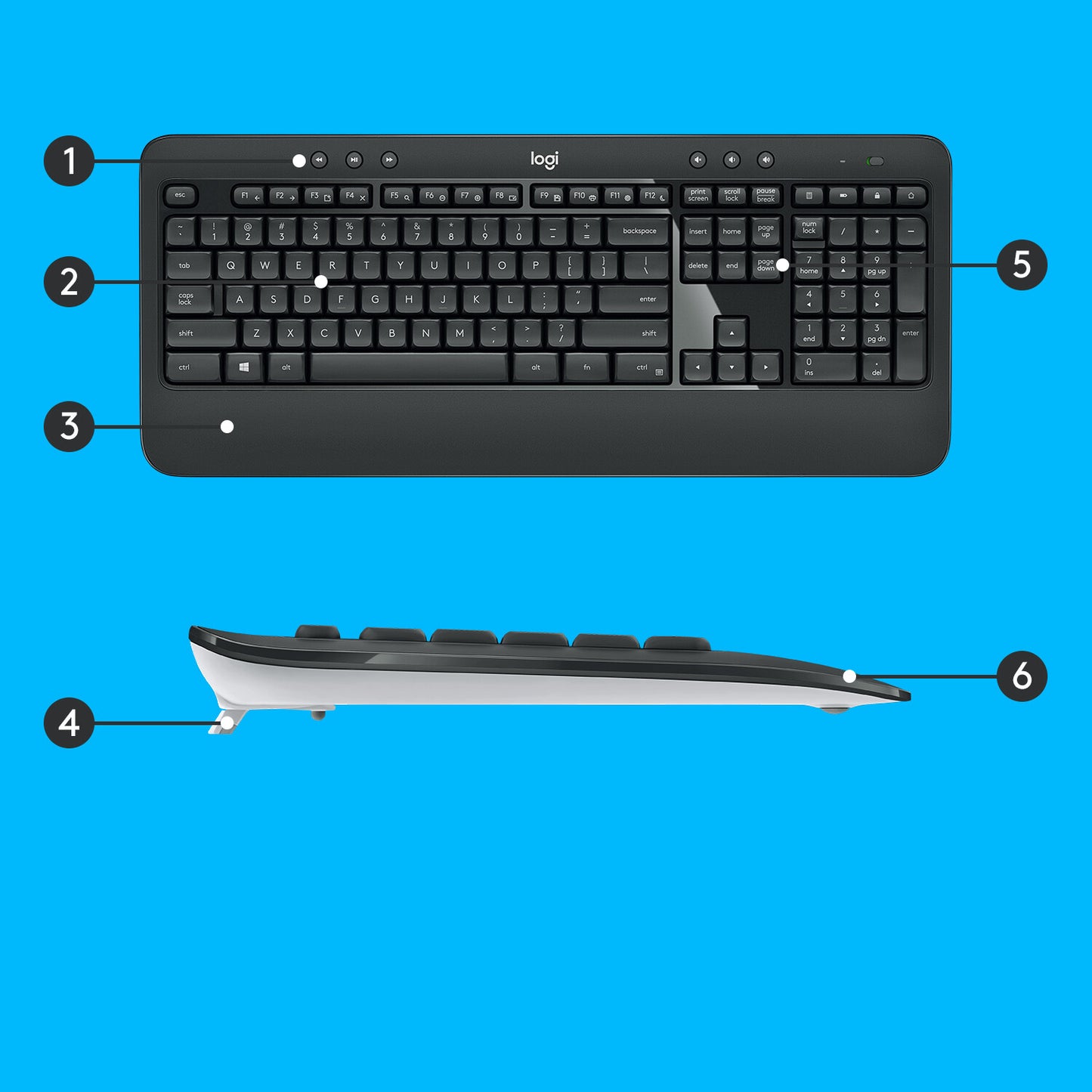 Logitech 920-008685 tangentbord Mus inkluderad Universal RF Trådlös QWERTY Amerikanskt internationellt Svart, Vit