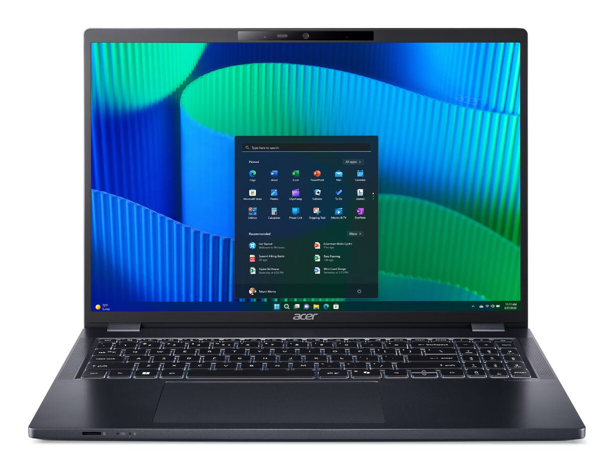 Acer TravelMate P4 TMP416-53-TCO-59MM Intel Core Ultra 5 125U Bärbar dator 40,6 cm (16") WUXGA 16 GB DDR5-SDRAM 512 GB SSD Wi-Fi 6 (802.11ax) Windows 11 Pro Blå